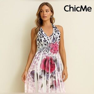 Floral Halter Maxi Dress